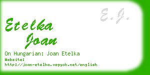 etelka joan business card